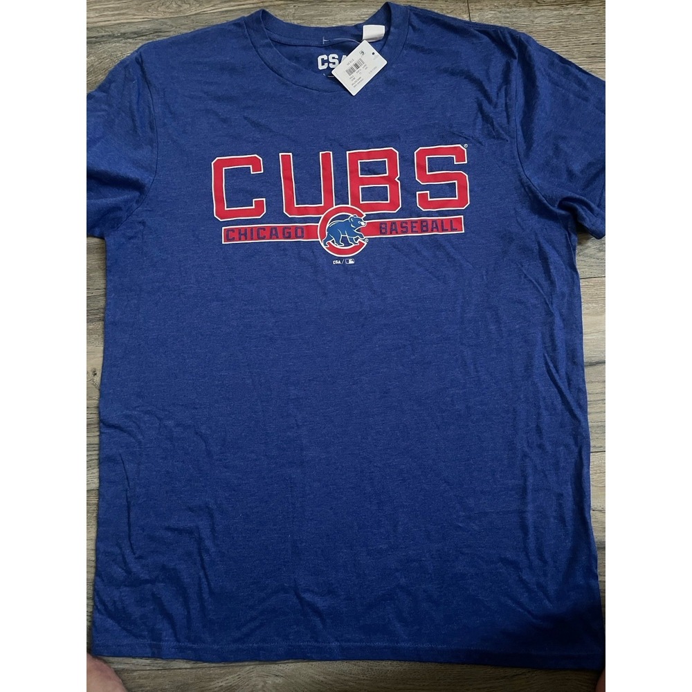 Chicago Cubs Men's T-shirt * Blue * Large